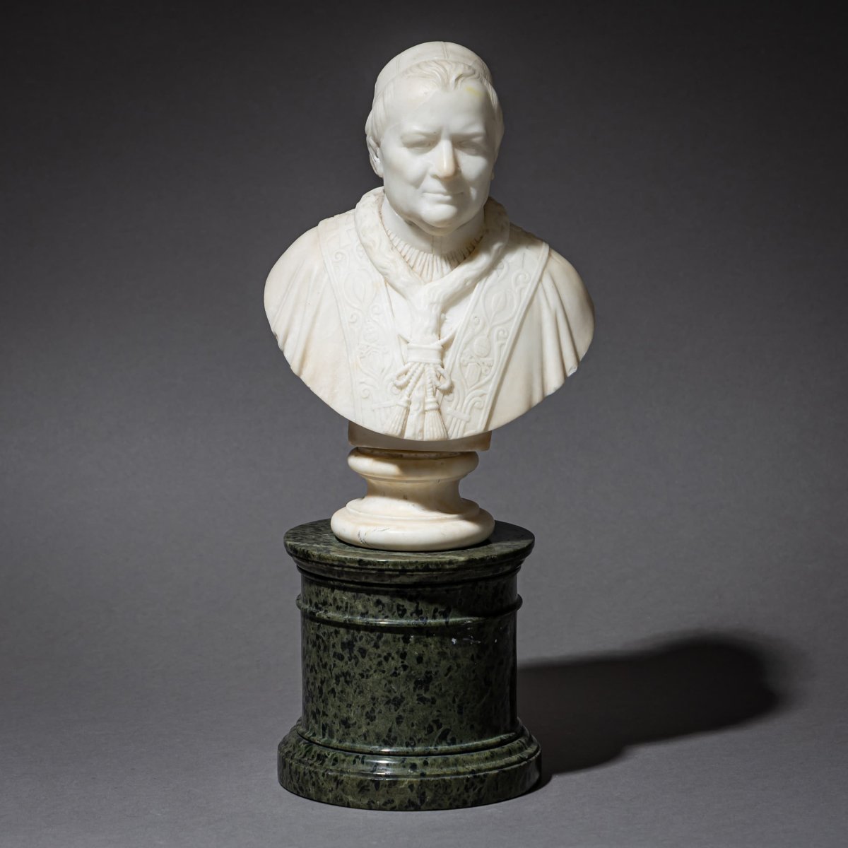 Buste en marbre du pape Pie IX sur un socle serpentine, Rome, vers 1846/47-photo-7