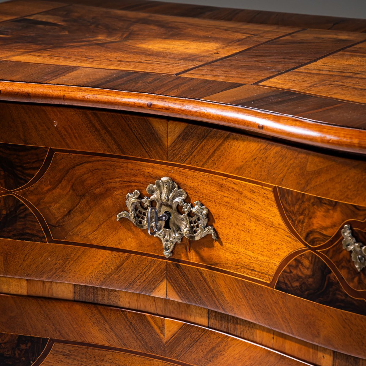 Baroque Walnut Chest Of Drawers, 18th Century-photo-7