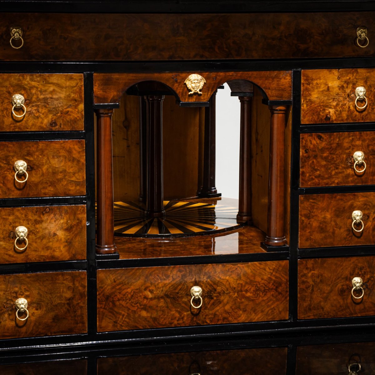 Empire Secretary Desk with Caryatids, Early 19th Century-photo-5