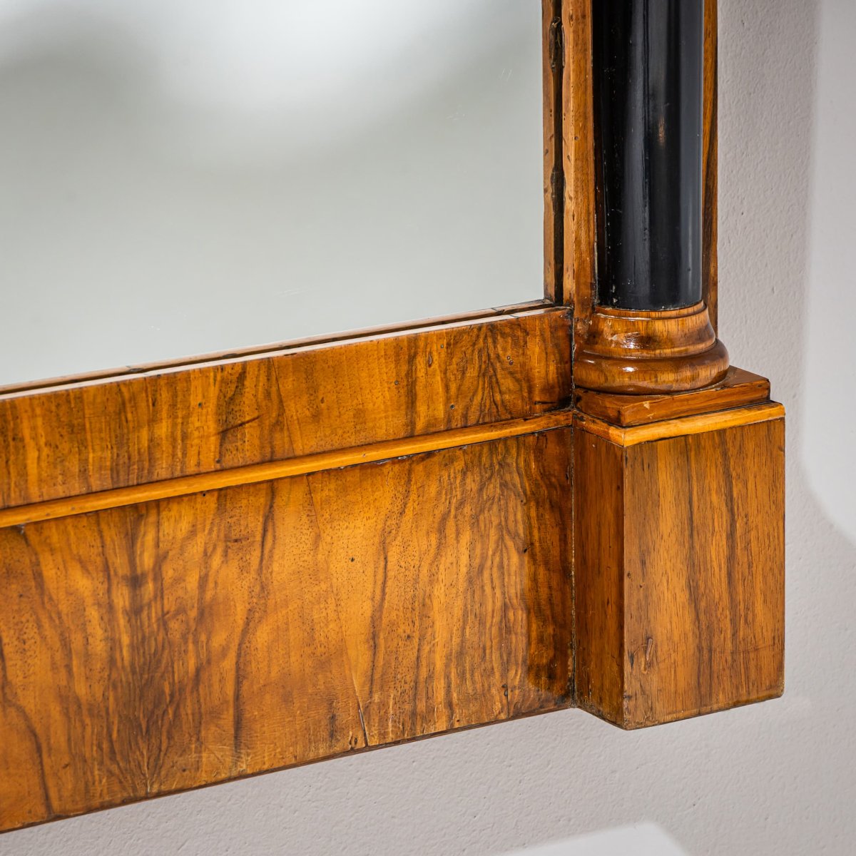 Miroir mural Biedermeier avec colonnes, XIXe siècle-photo-3