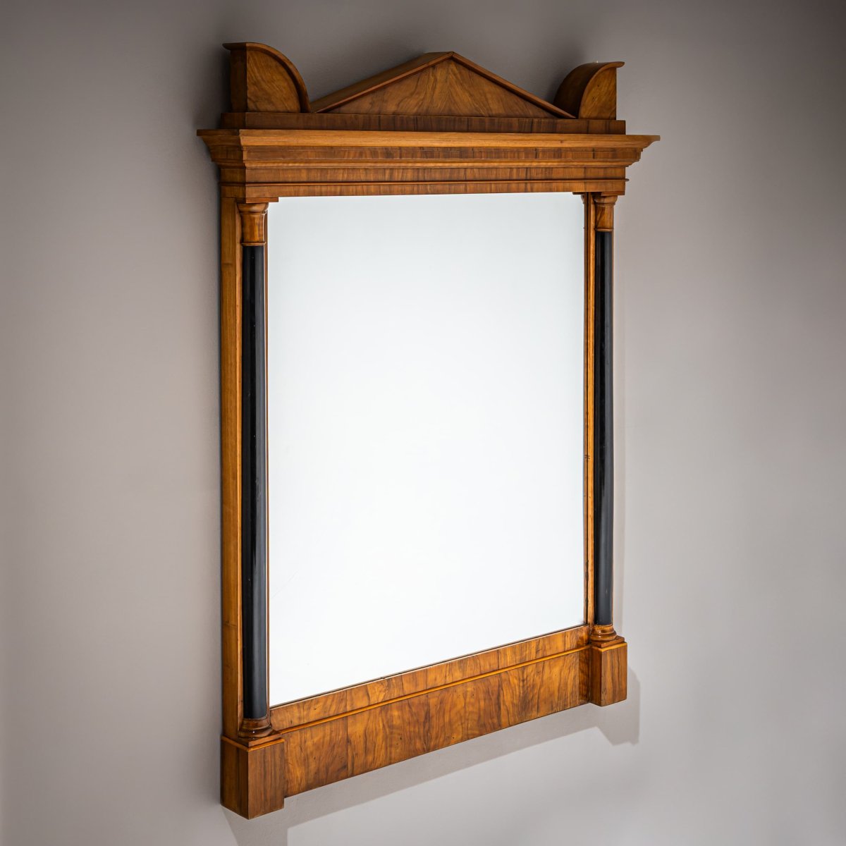 Miroir mural Biedermeier avec colonnes, XIXe siècle-photo-3