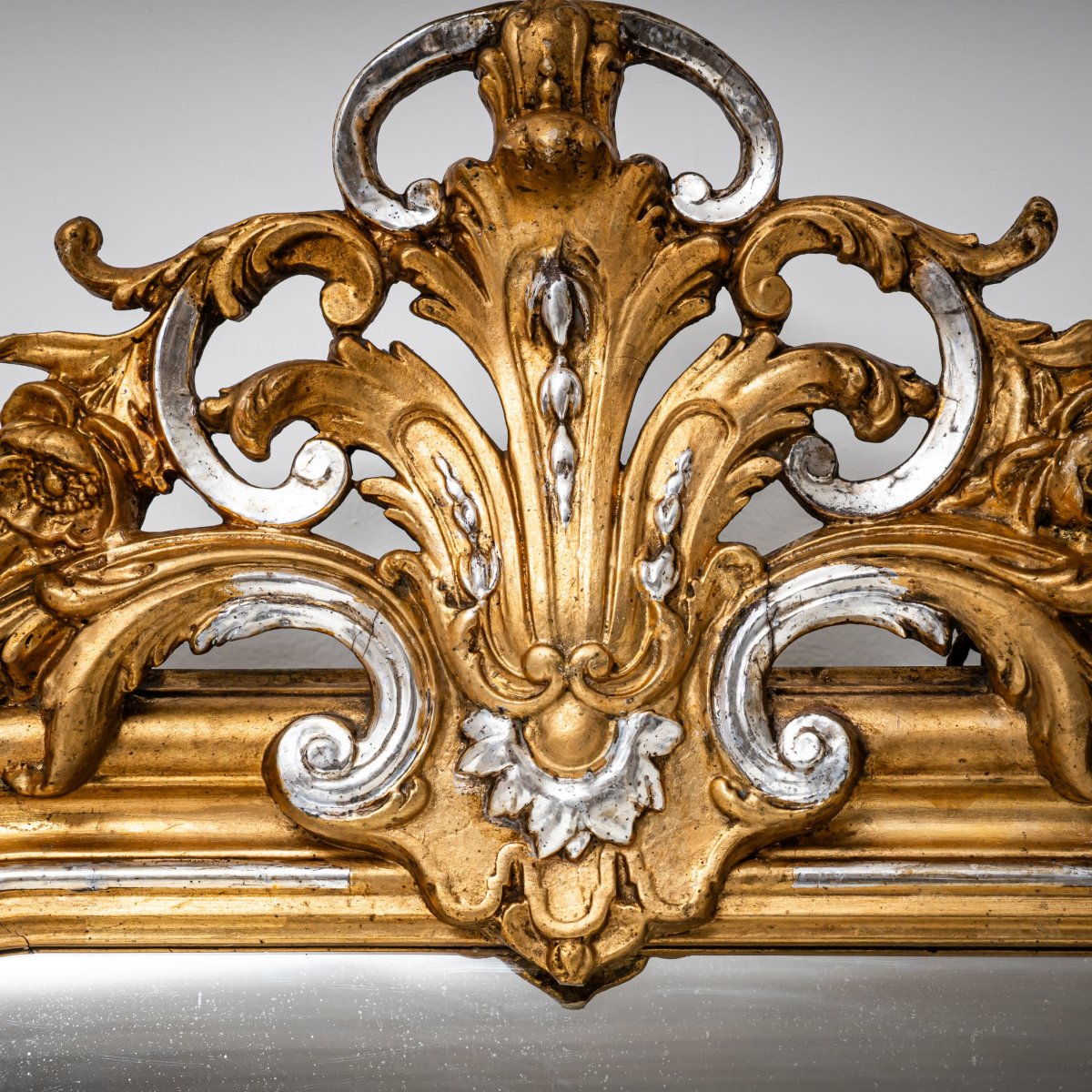 Louis-philippe Gilt Wall Mirror, Late 19th Century-photo-4