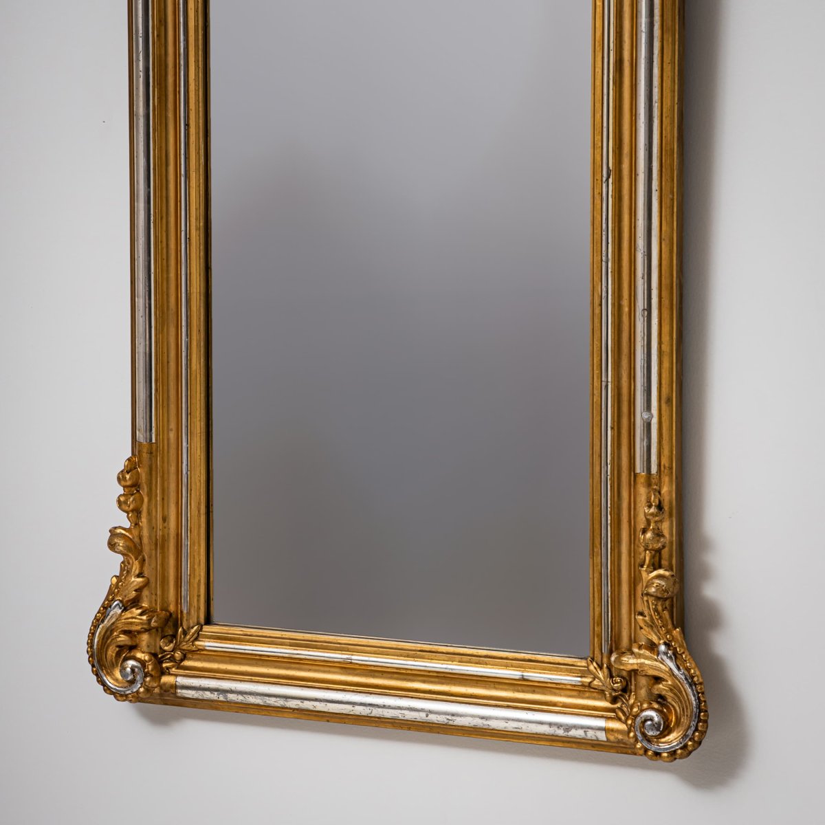 Louis-philippe Gilt Wall Mirror, Late 19th Century-photo-4