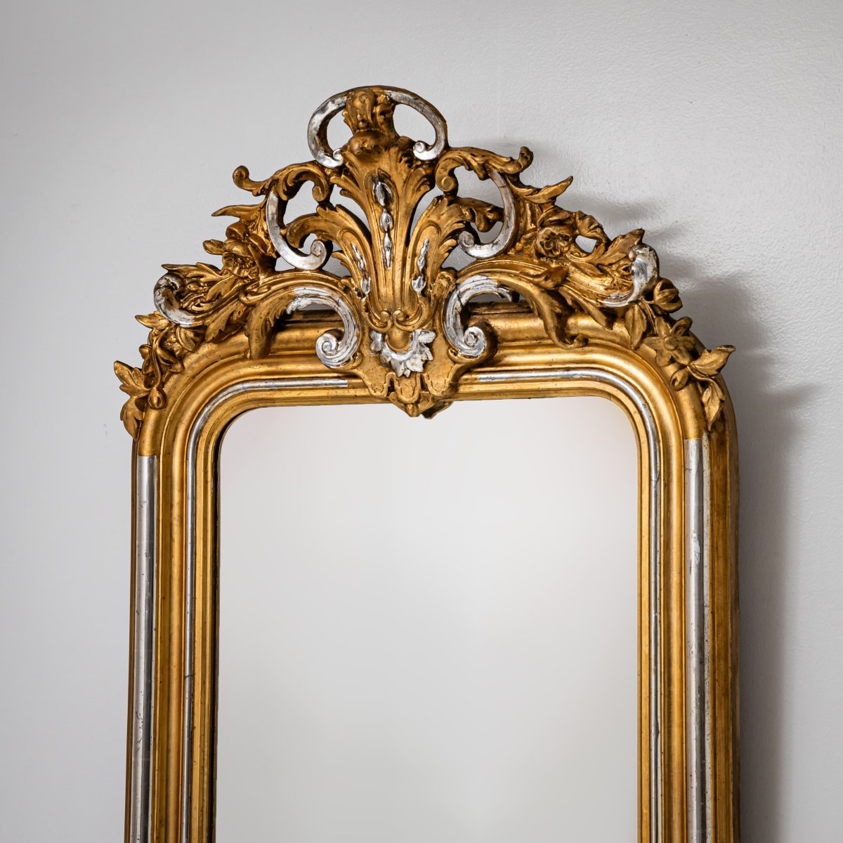Louis-philippe Gilt Wall Mirror, Late 19th Century-photo-5
