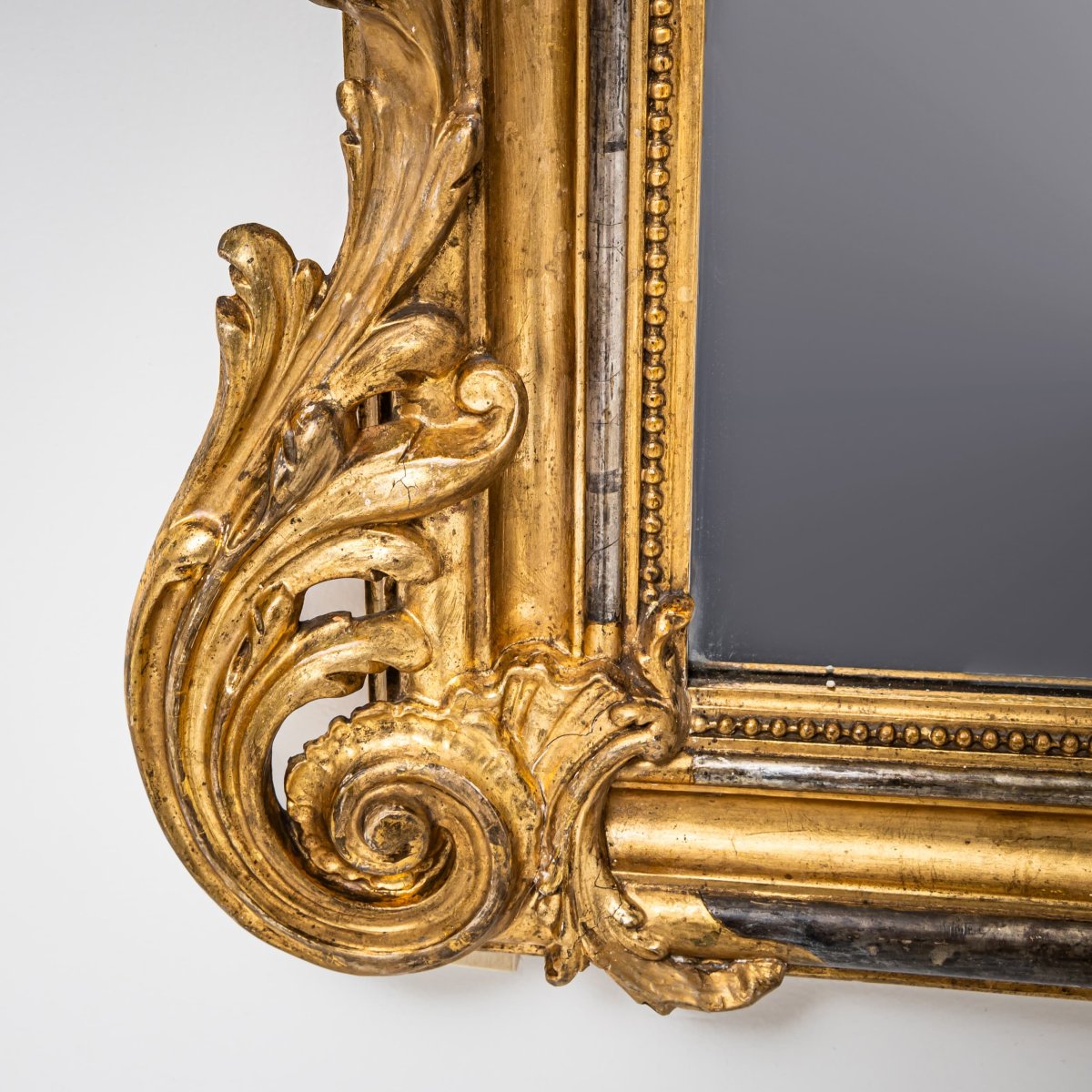 Gilded Louis-philippe Wall Mirror, Late 19th Century-photo-3