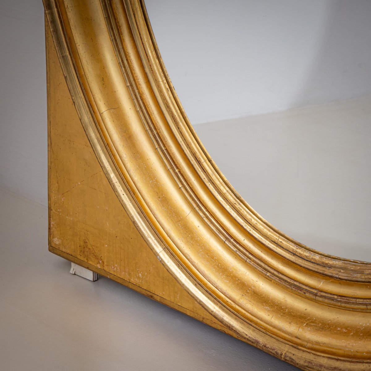 Paire de miroirs monumentaux dorés, seconde moitié du XIXe siècle-photo-2