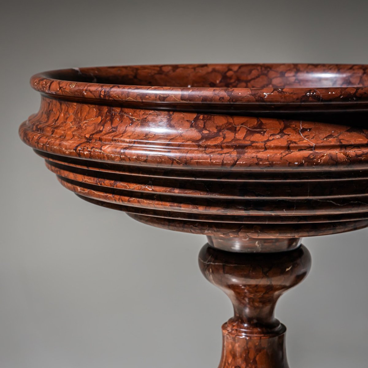 Tazza en marbre rouge, Italie, XIXe siècle-photo-4