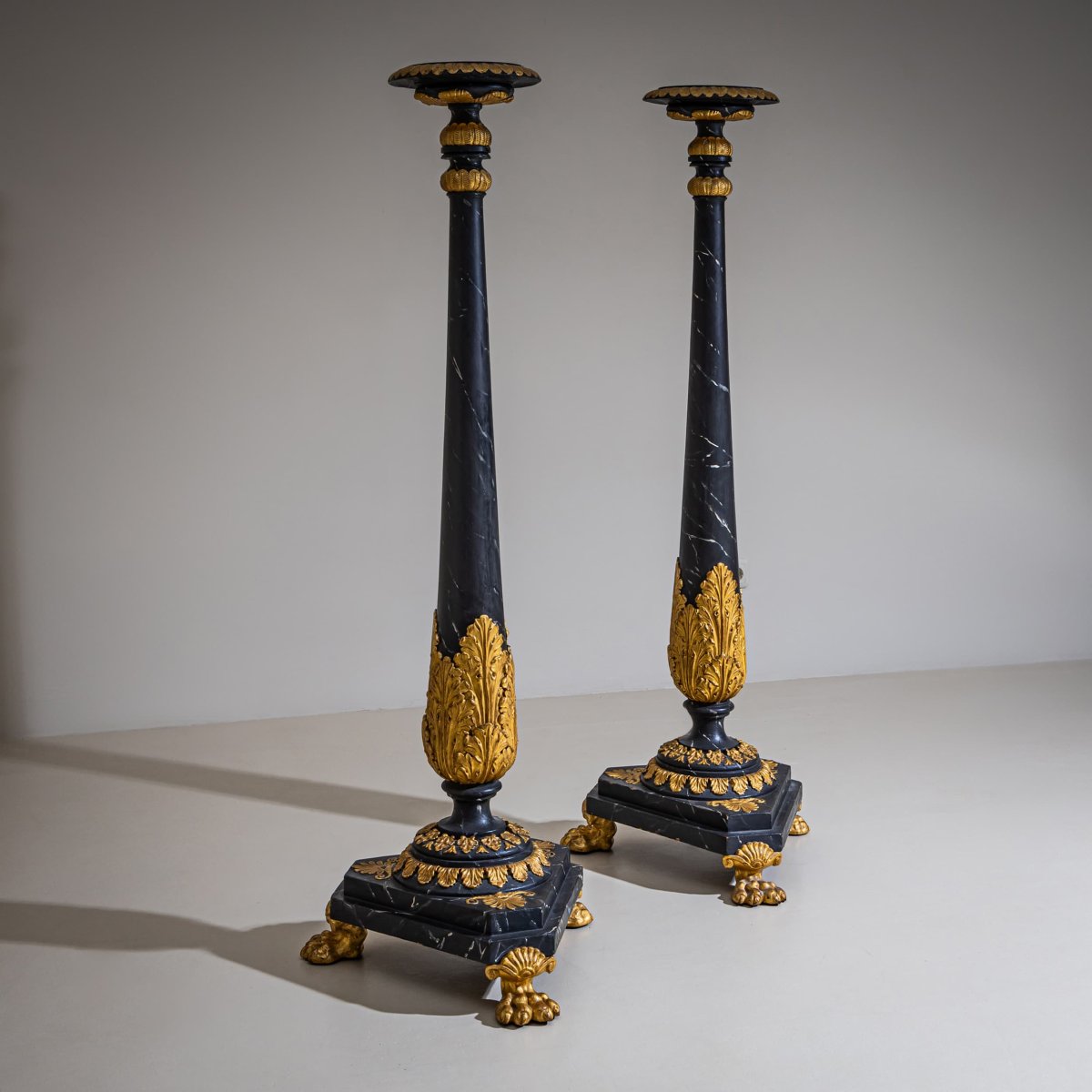 Pair Of Empire Torchères, Early 19th Century-photo-1
