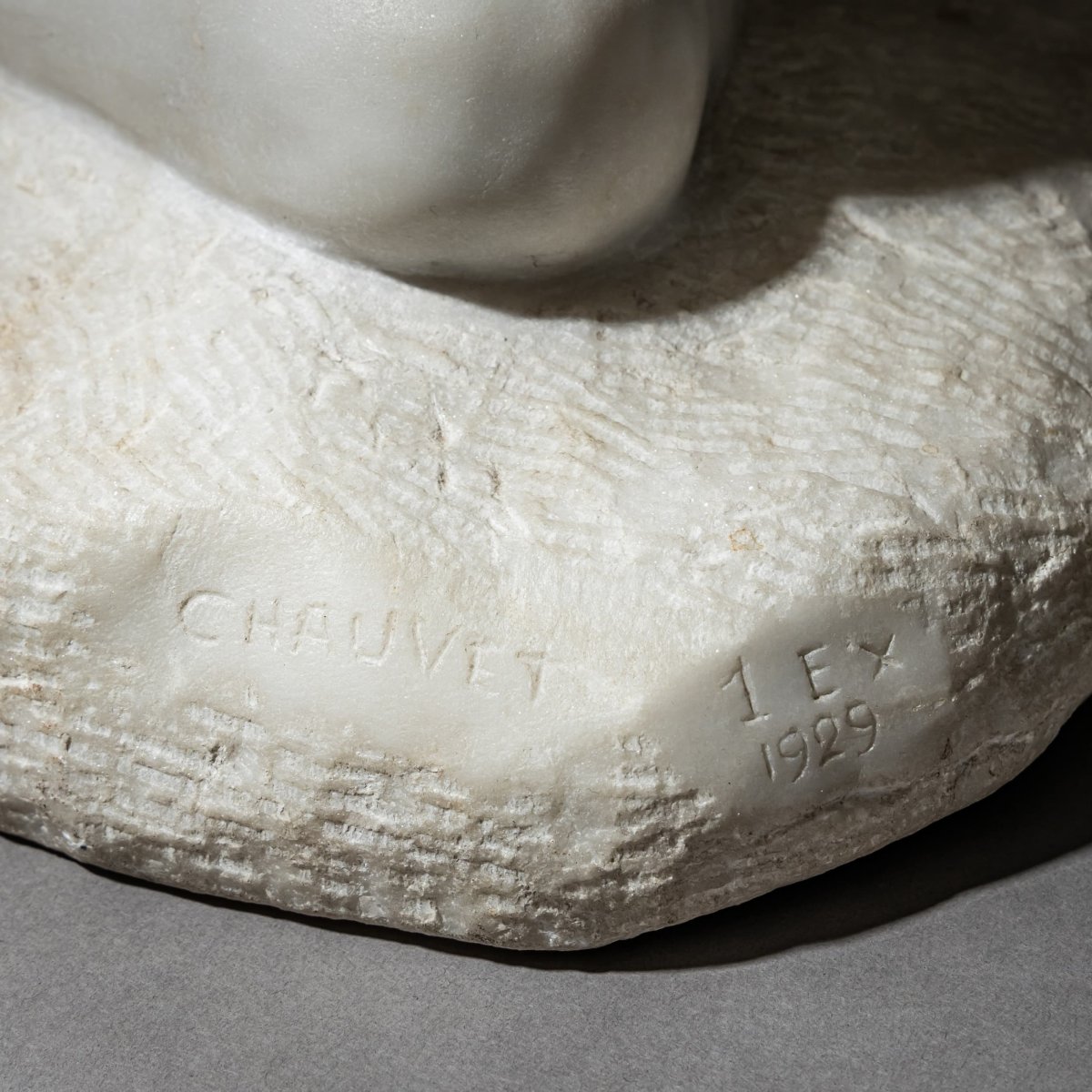 Art Deco Sculpture Depicting A Seated Woman, Signed Chauvet, France, 1920s-photo-3