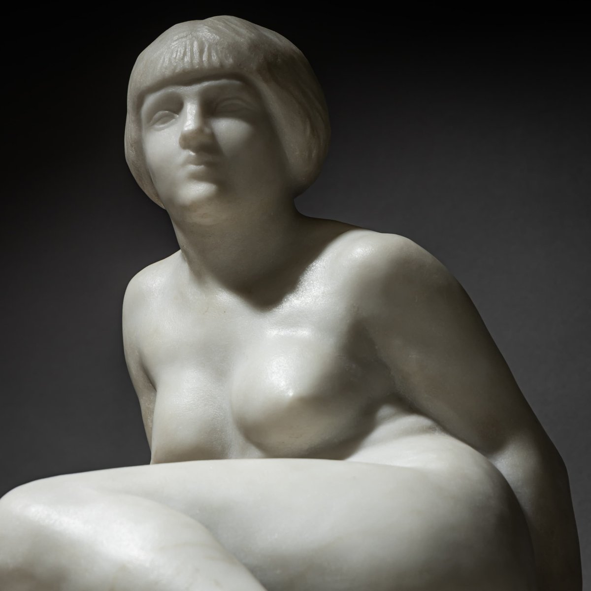 Art Deco Sculpture Depicting A Seated Woman, Signed Chauvet, France, 1920s-photo-3