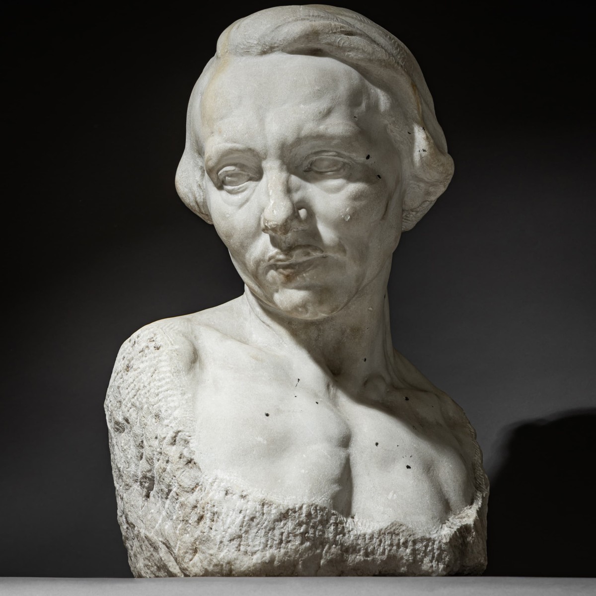 Sculpture Depicting A Woman's Head, Circa 1900