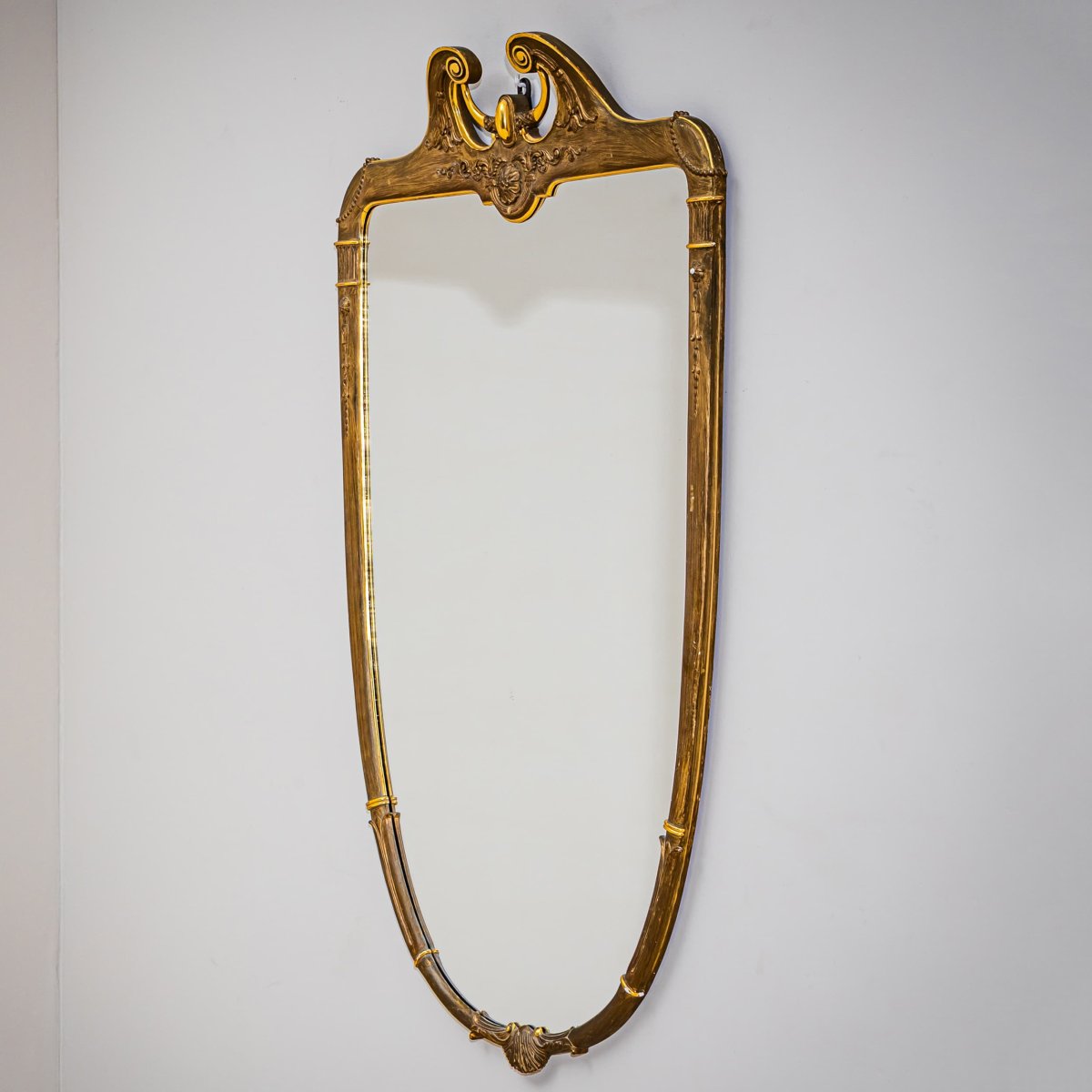 Wall Mirror In The Shape Of A Shield, Circa 1900-photo-3