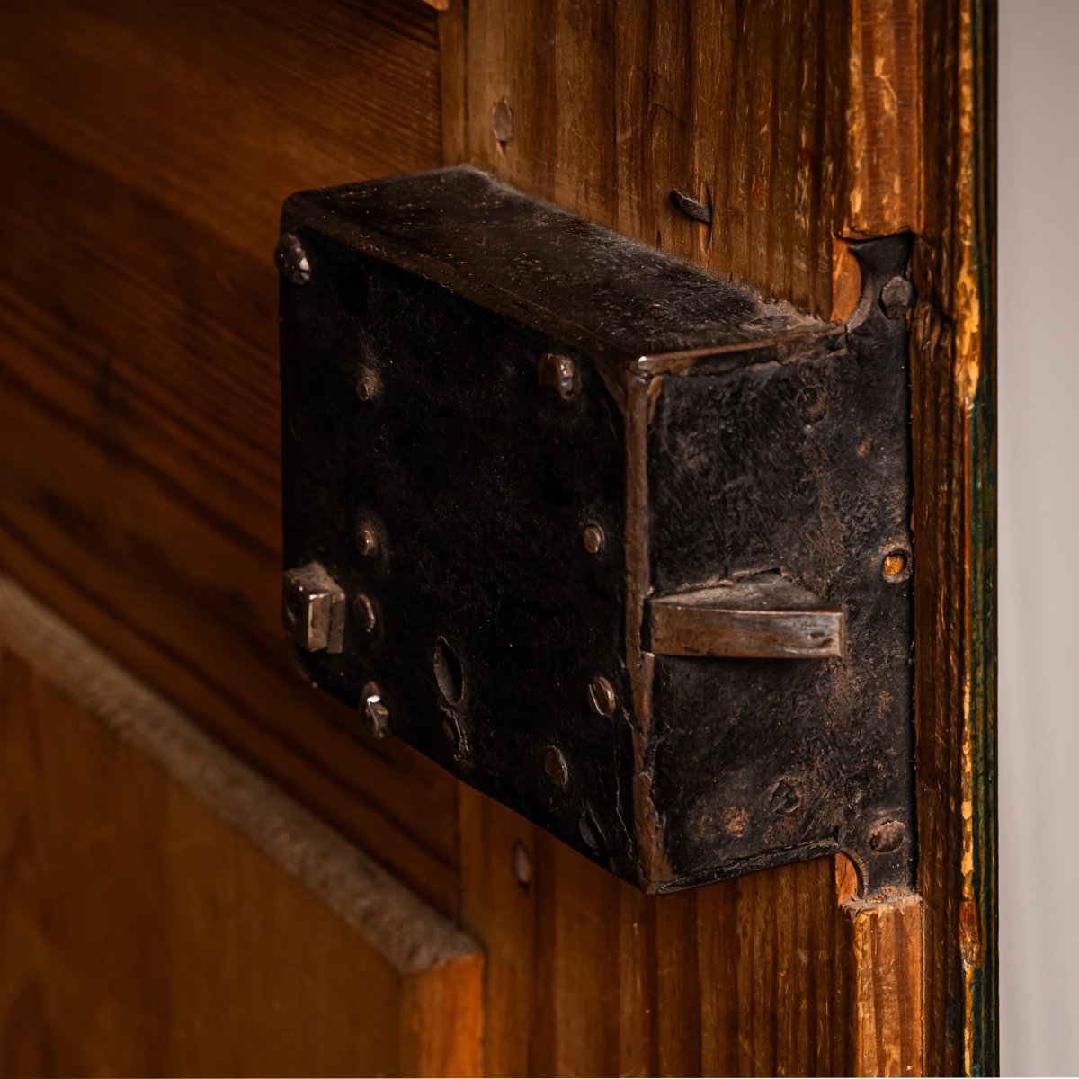 Armoire folklorique peinte à la main, Allemagne du Sud, datée de 1860-photo-5