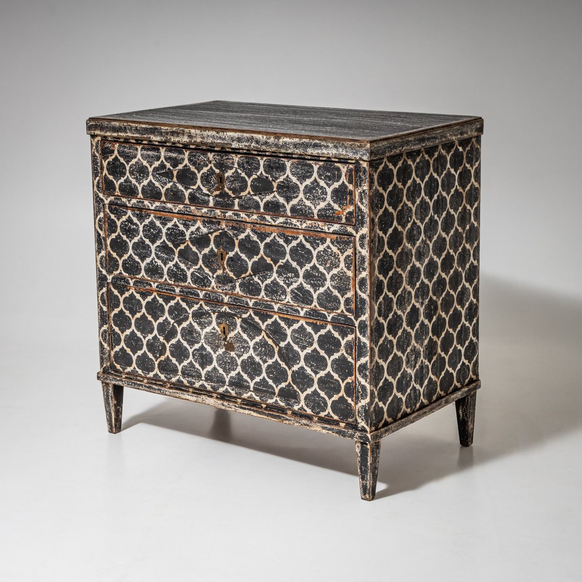 Hand-painted Biedermeier Chest Of Drawers, Circa 1830-photo-6