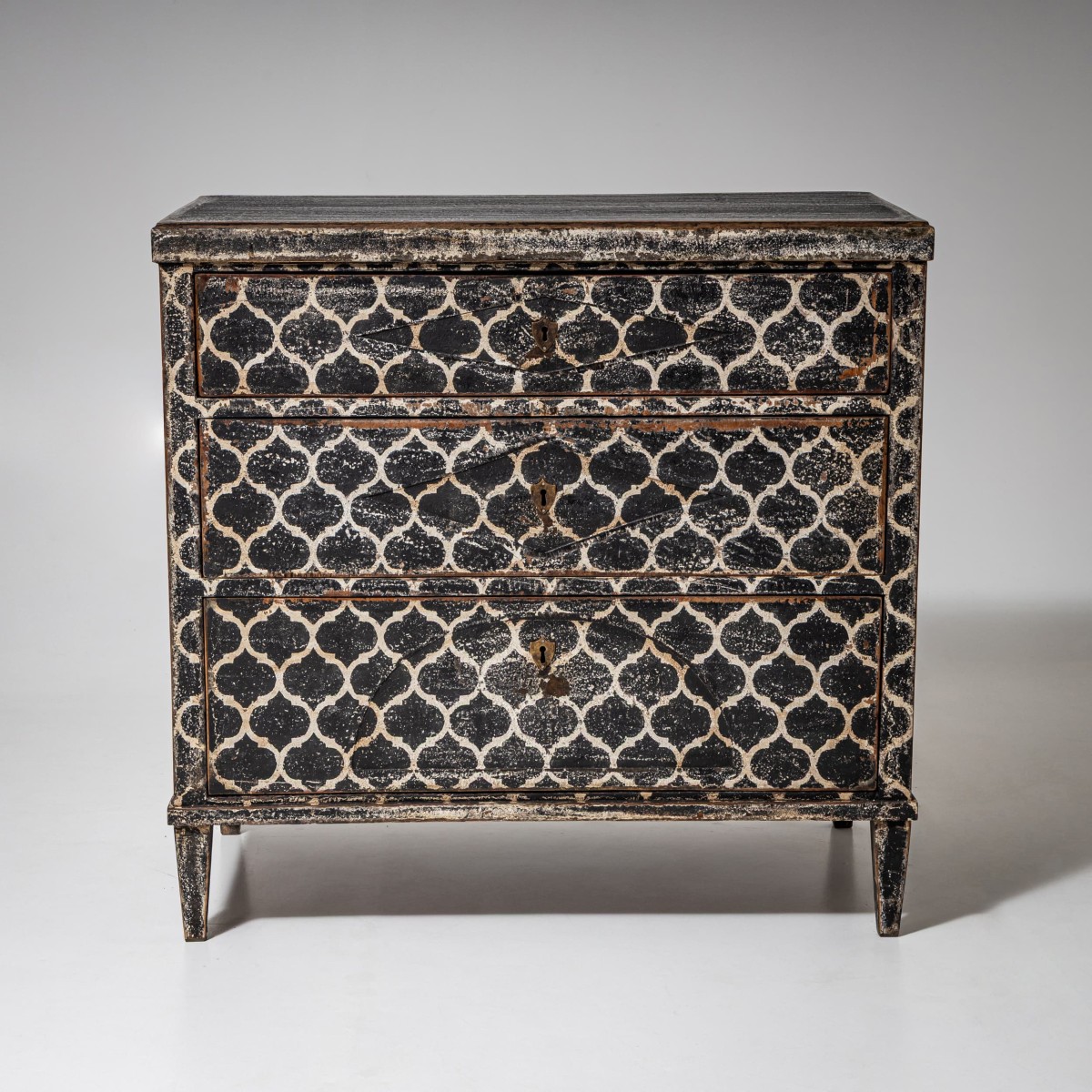 Hand-painted Biedermeier Chest Of Drawers, Circa 1830