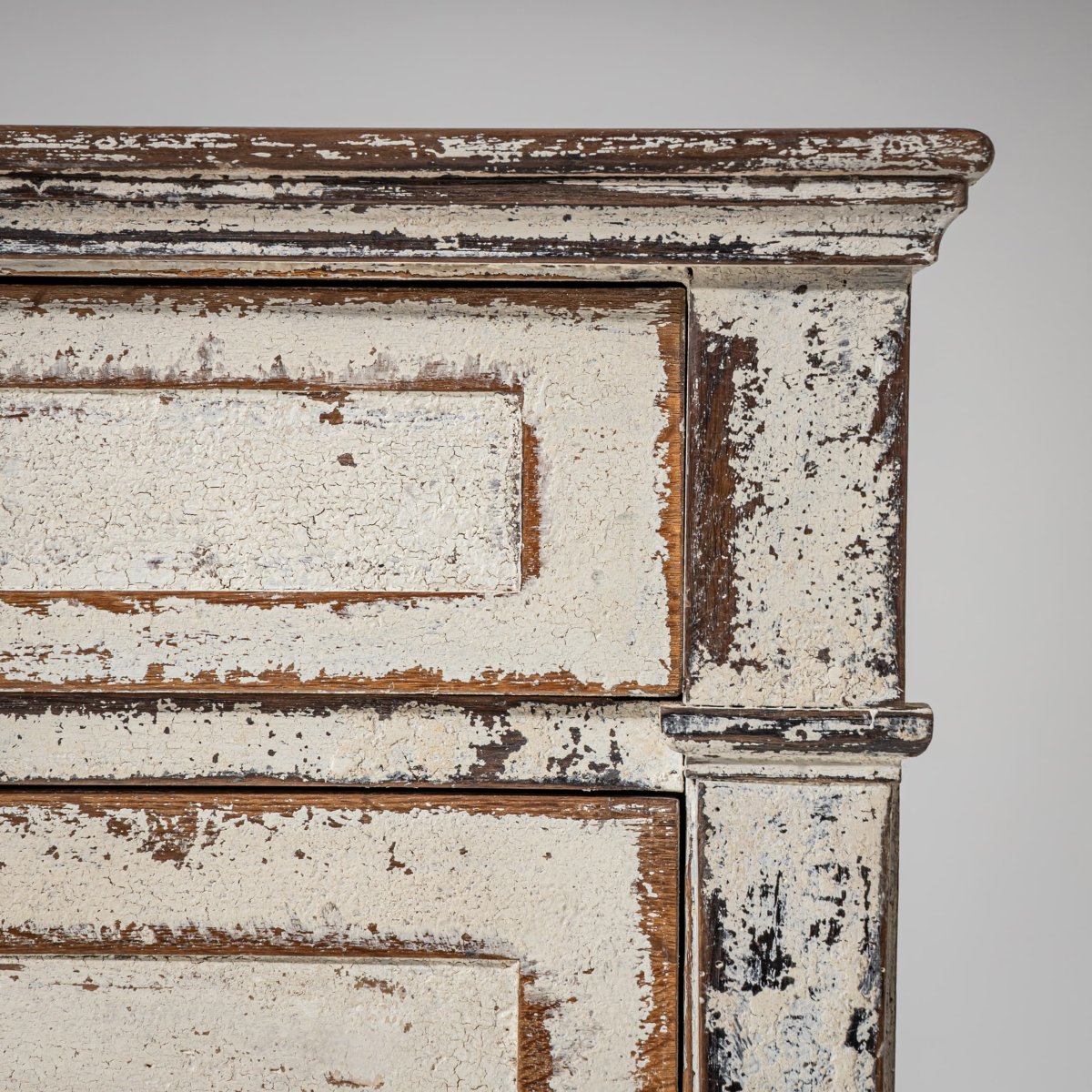 Biedermeier Chest Of Drawers Painted White, Circa 1825-photo-6