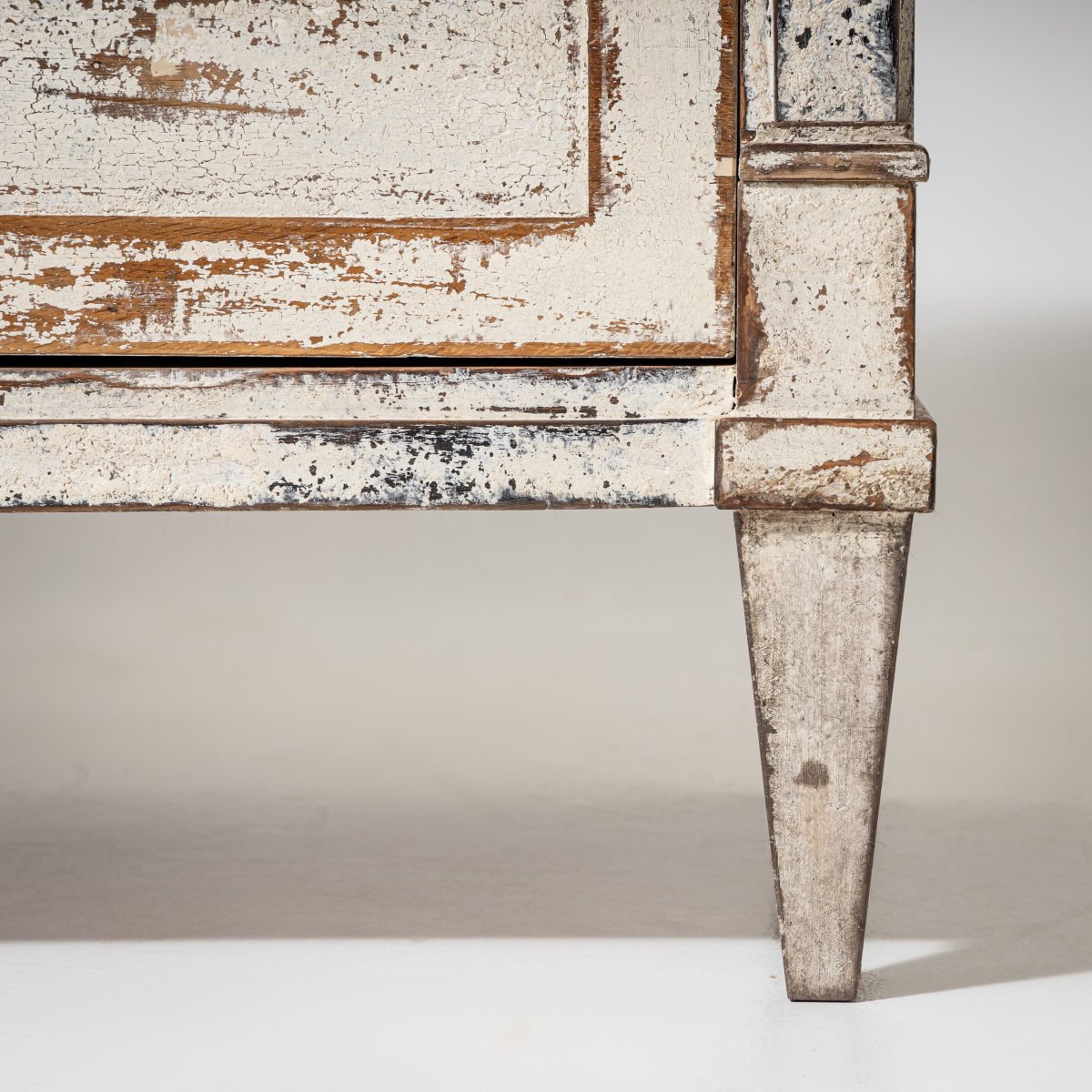 Biedermeier Chest Of Drawers Painted White, Circa 1825-photo-7