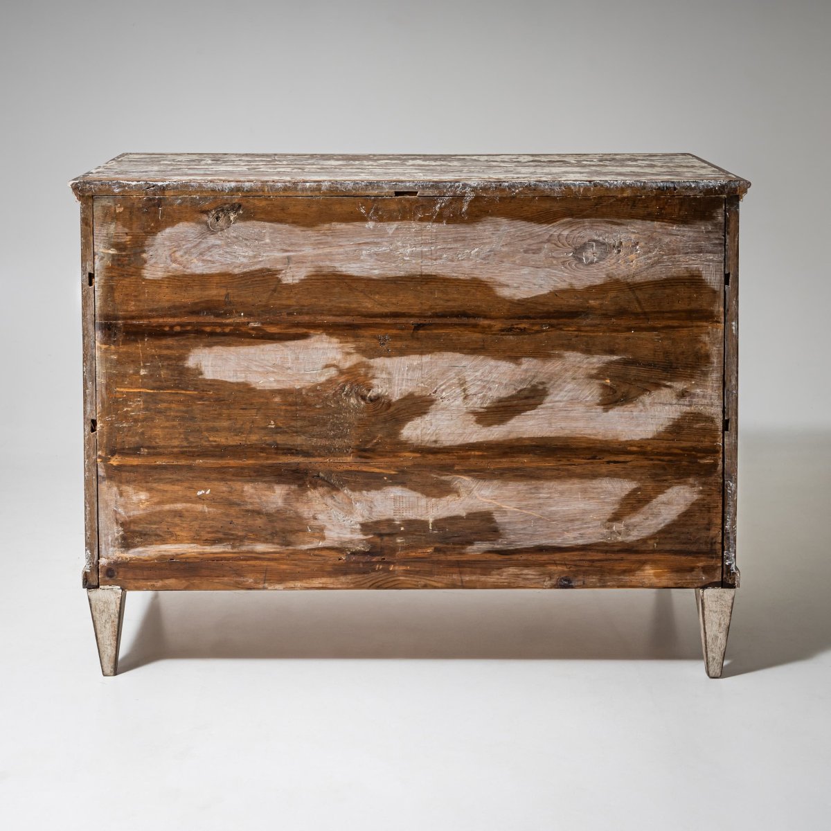 Biedermeier Chest Of Drawers Painted White, Circa 1825-photo-8