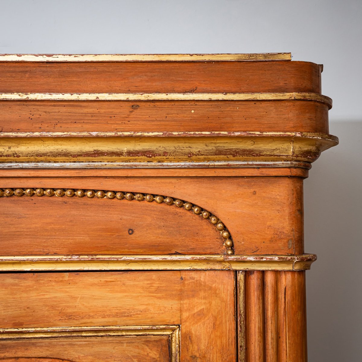 Red Wardrobe From Bremen "sonnenschrank", Northern Germany, Early 19th Century-photo-6