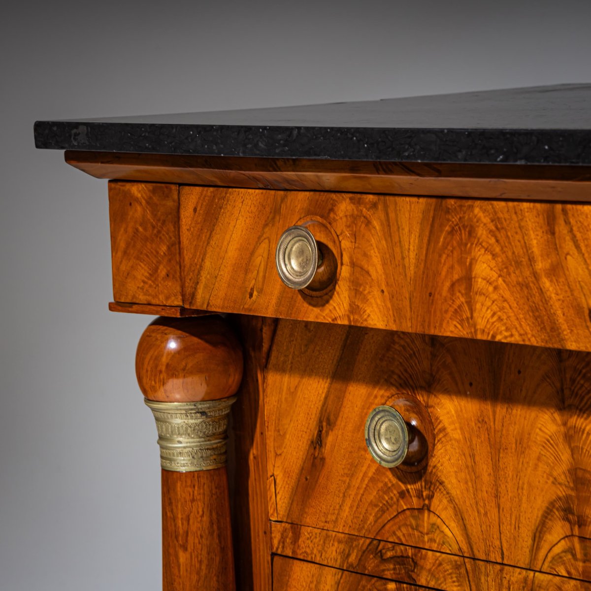 Chest Of Drawers With Black Marble Top, Restoration Period, France, Circa 1830-photo-2