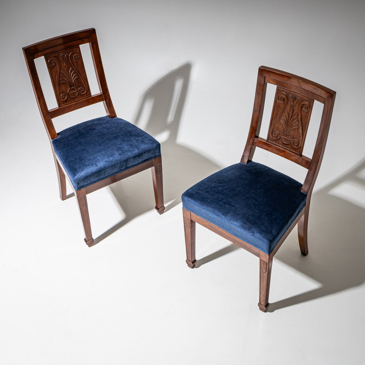 Pair Of Empire Chairs Circa 1800-photo-2