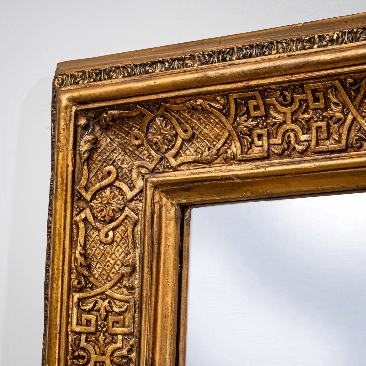 Large Gilt Wall Mirror In The Regency Style, France, 19th Century-photo-4