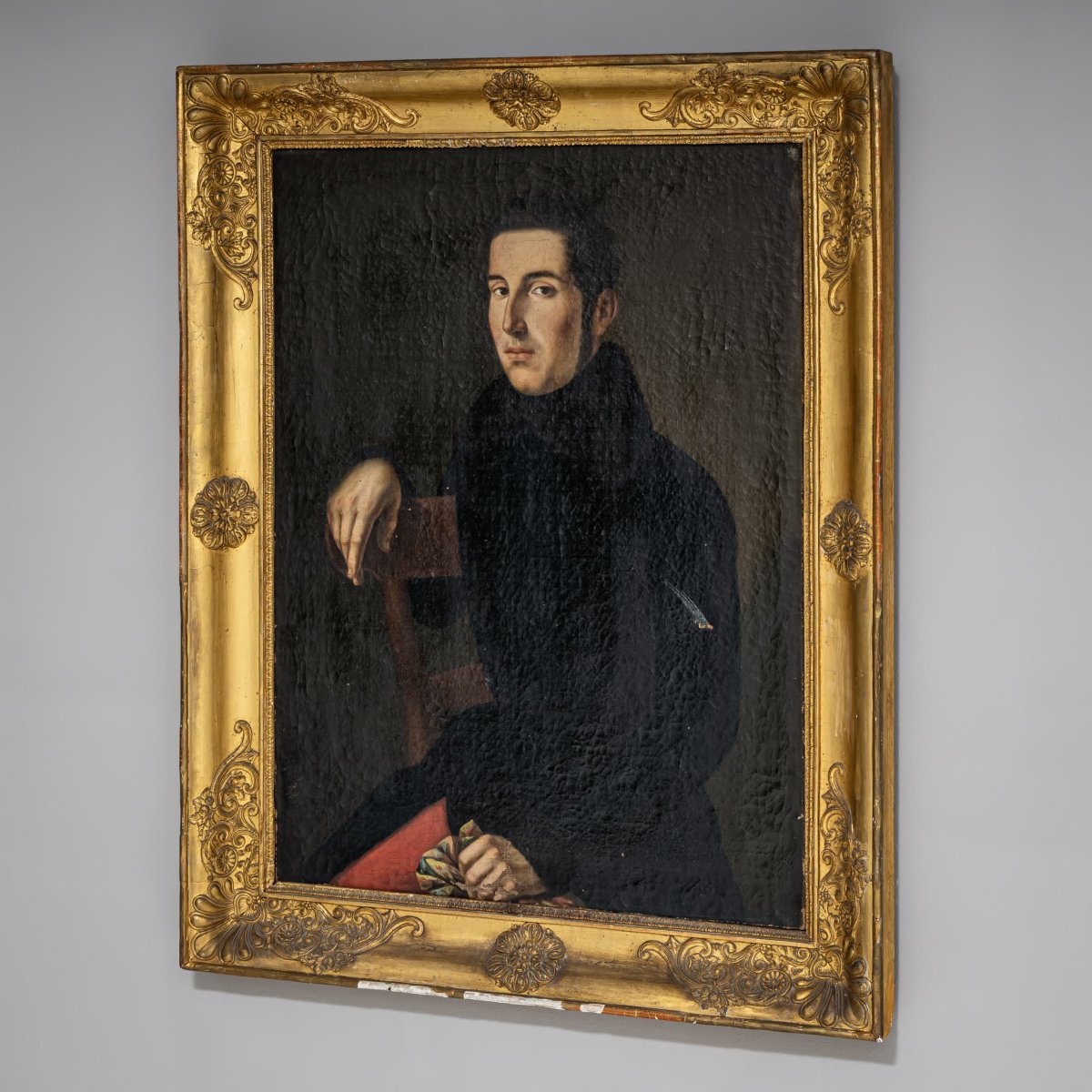 Portrait d'un jeune homme, période Biedermeier, première moitié du XIXe siècle-photo-1
