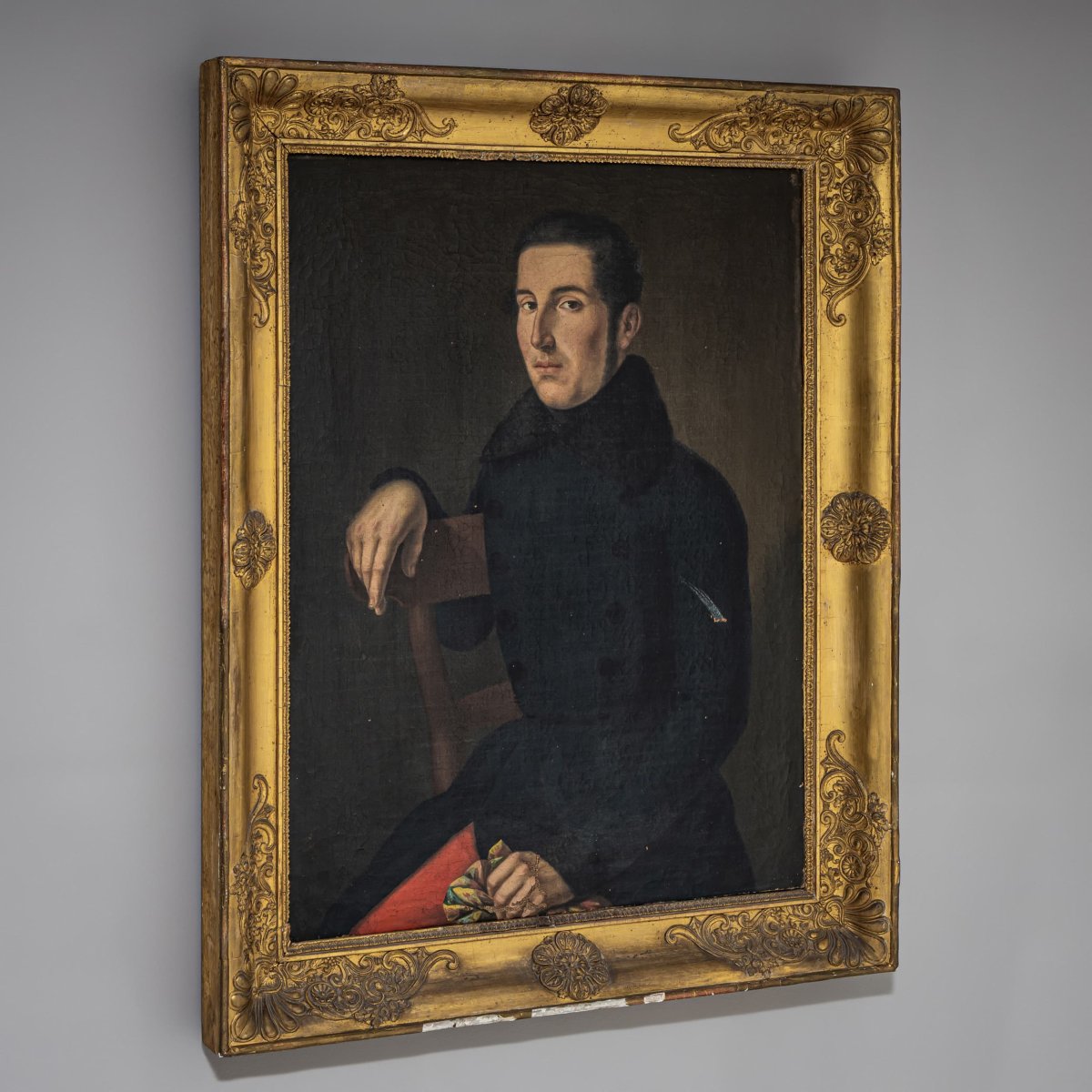 Portrait d'un jeune homme, période Biedermeier, première moitié du XIXe siècle-photo-3