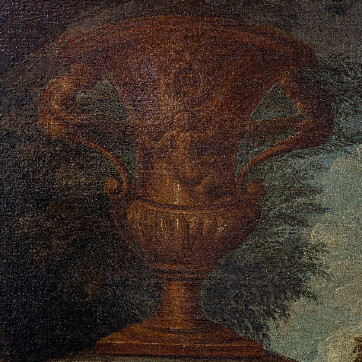 Nature morte baroque représentant une scène de chasse avec un chien, XVIIIe siècle, grand forma-photo-7