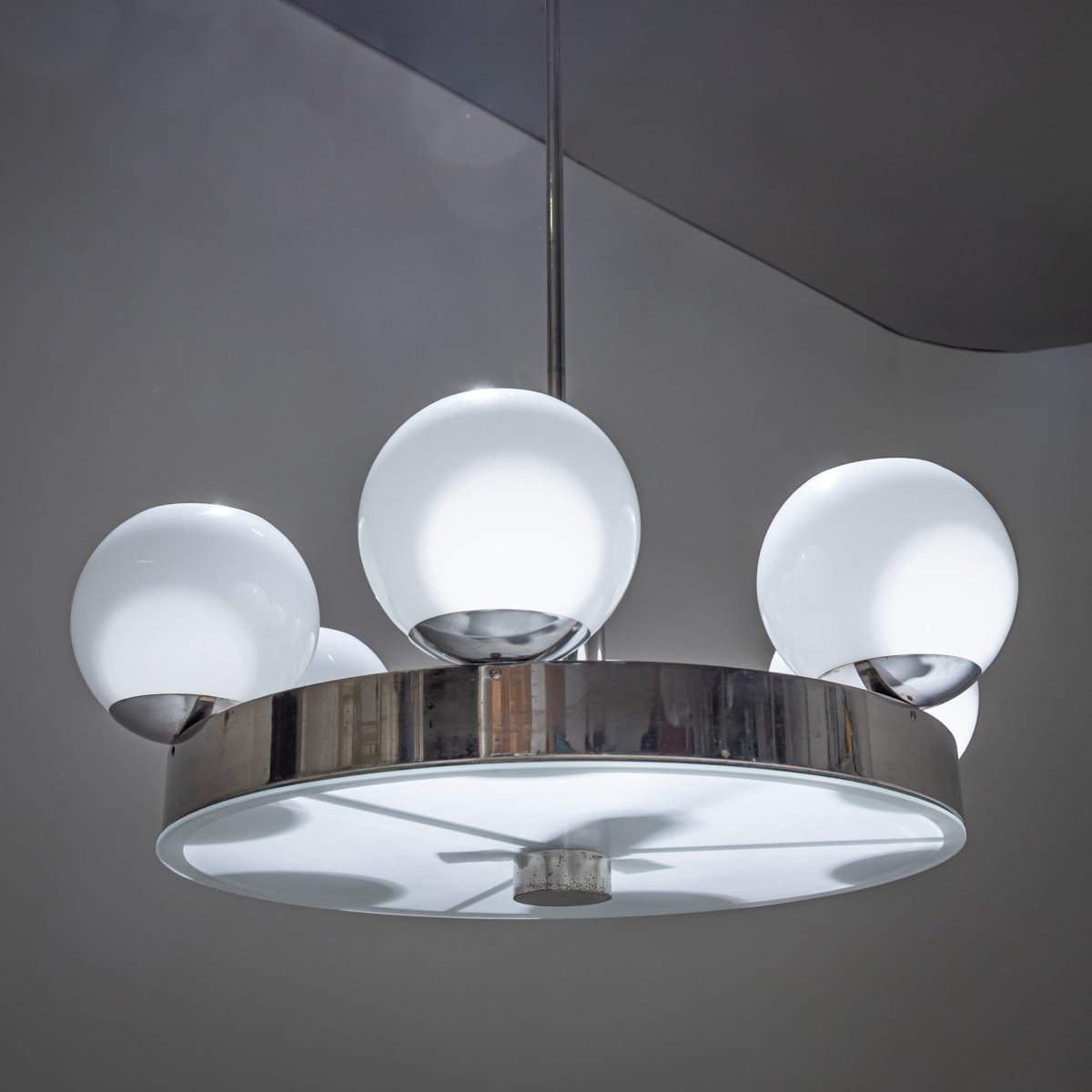 Ceiling Chandelier, Bohemian 1930-photo-4