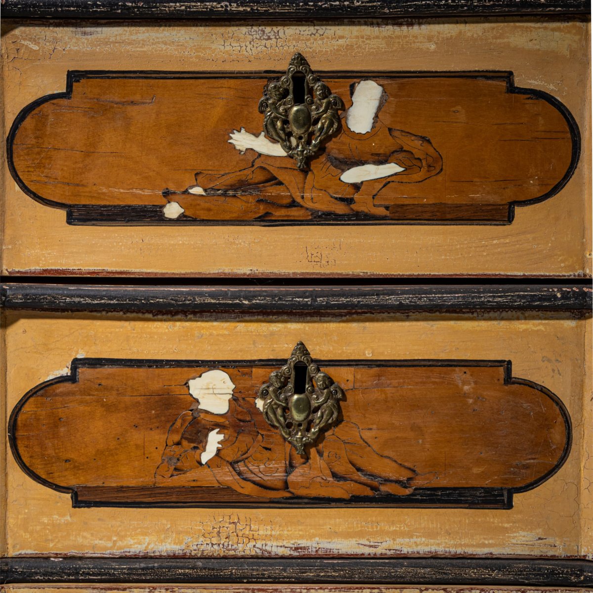 Painted Baroque Commode, Italy, Mid-18th Century-photo-3