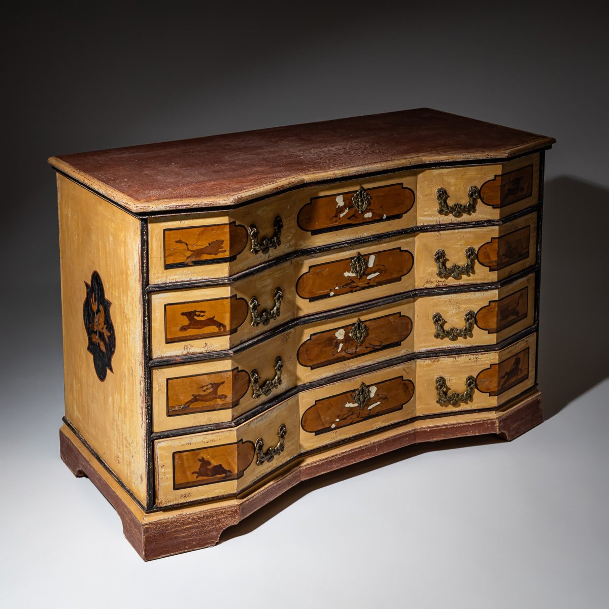 Painted Baroque Commode, Italy, Mid-18th Century-photo-6