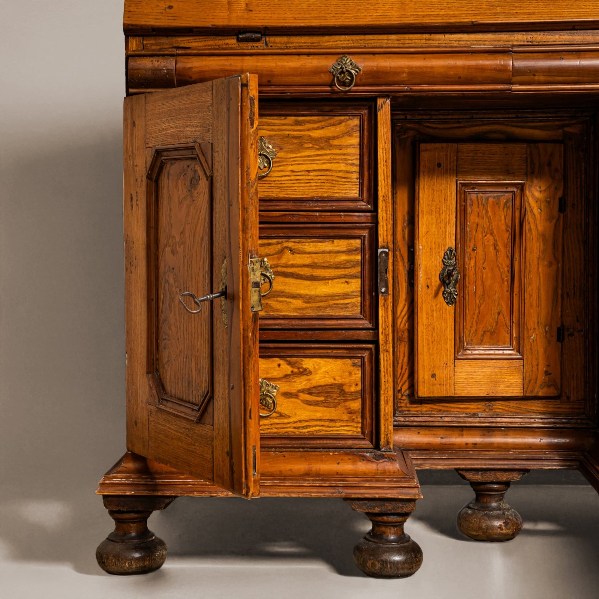 Baroque Secretaire in Ash Wood, North German c. 1720-photo-2