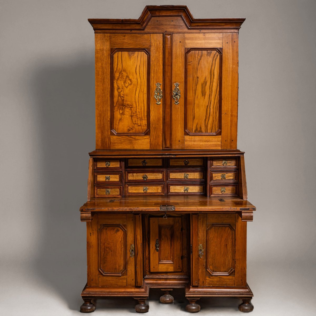 Baroque Secretaire in Ash Wood, North German c. 1720-photo-1