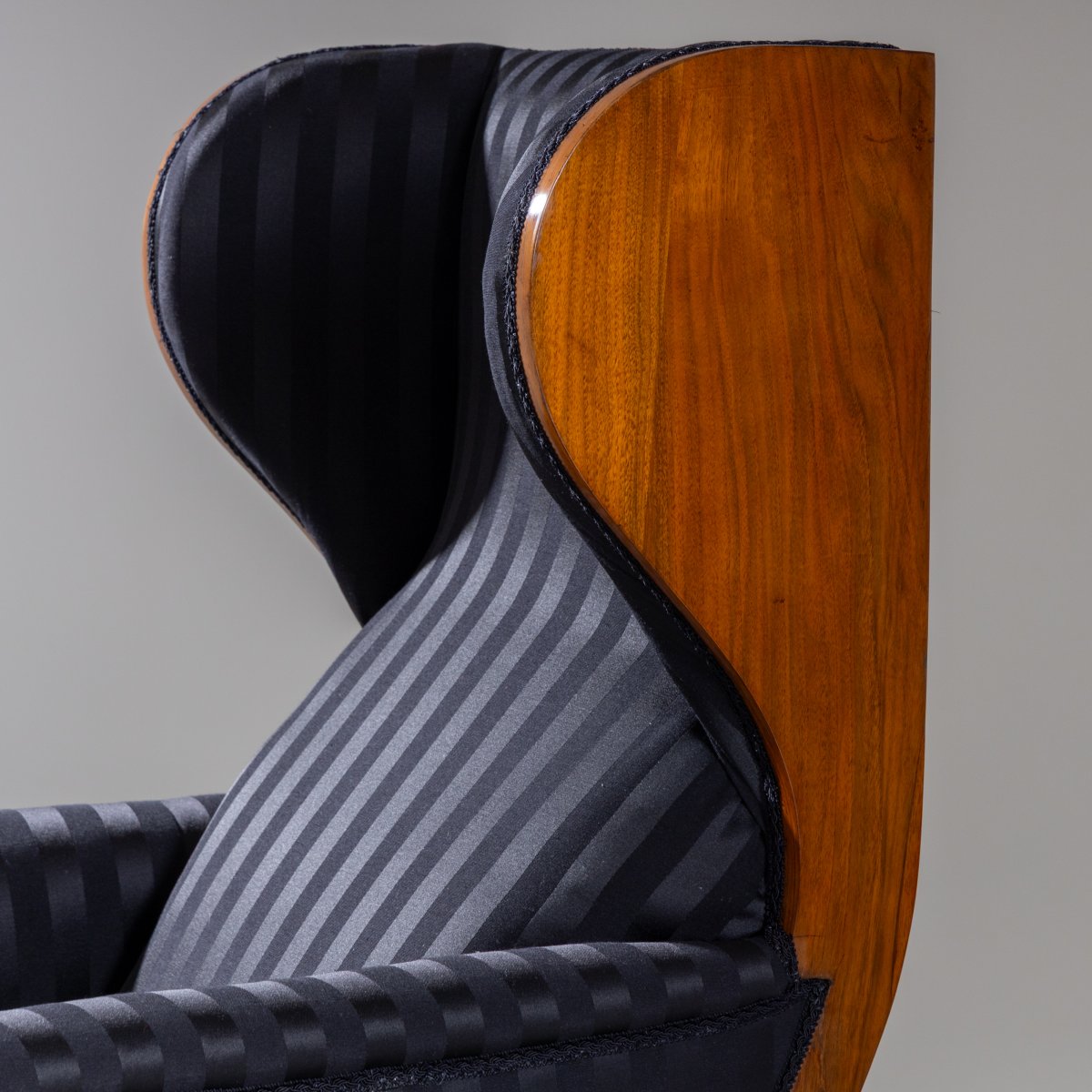 Fauteuil à oreilles Biedermeier, vers 1830-photo-4