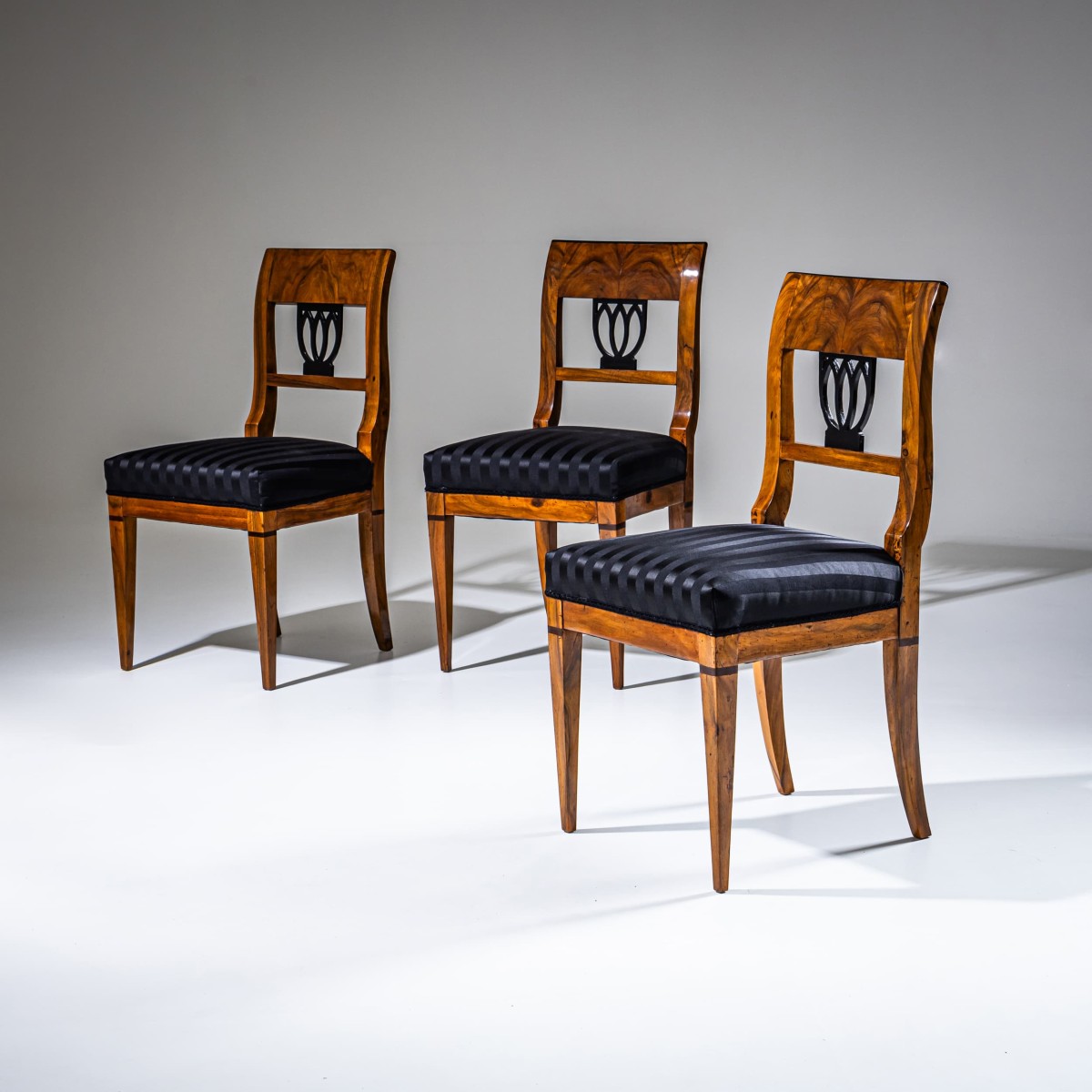 Ensemble de trois chaises Biedermeier, sud de l'Allemagne, vers 1820