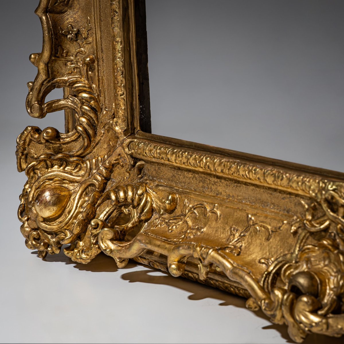 Gilt Louis XV Stucco Frame, France, 18th Century-photo-4