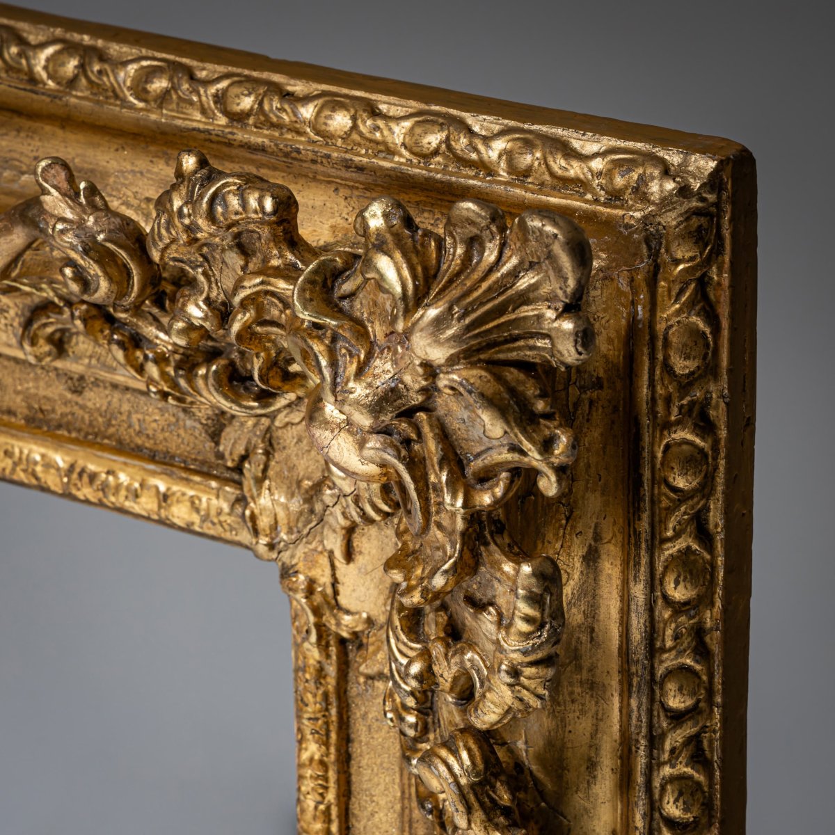Gilt Louis XV Stucco Frame, France, 18th Century-photo-3
