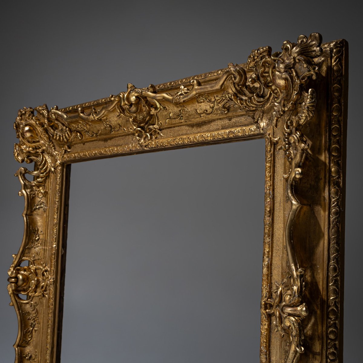 Gilt Louis XV Stucco Frame, France, 18th Century-photo-4