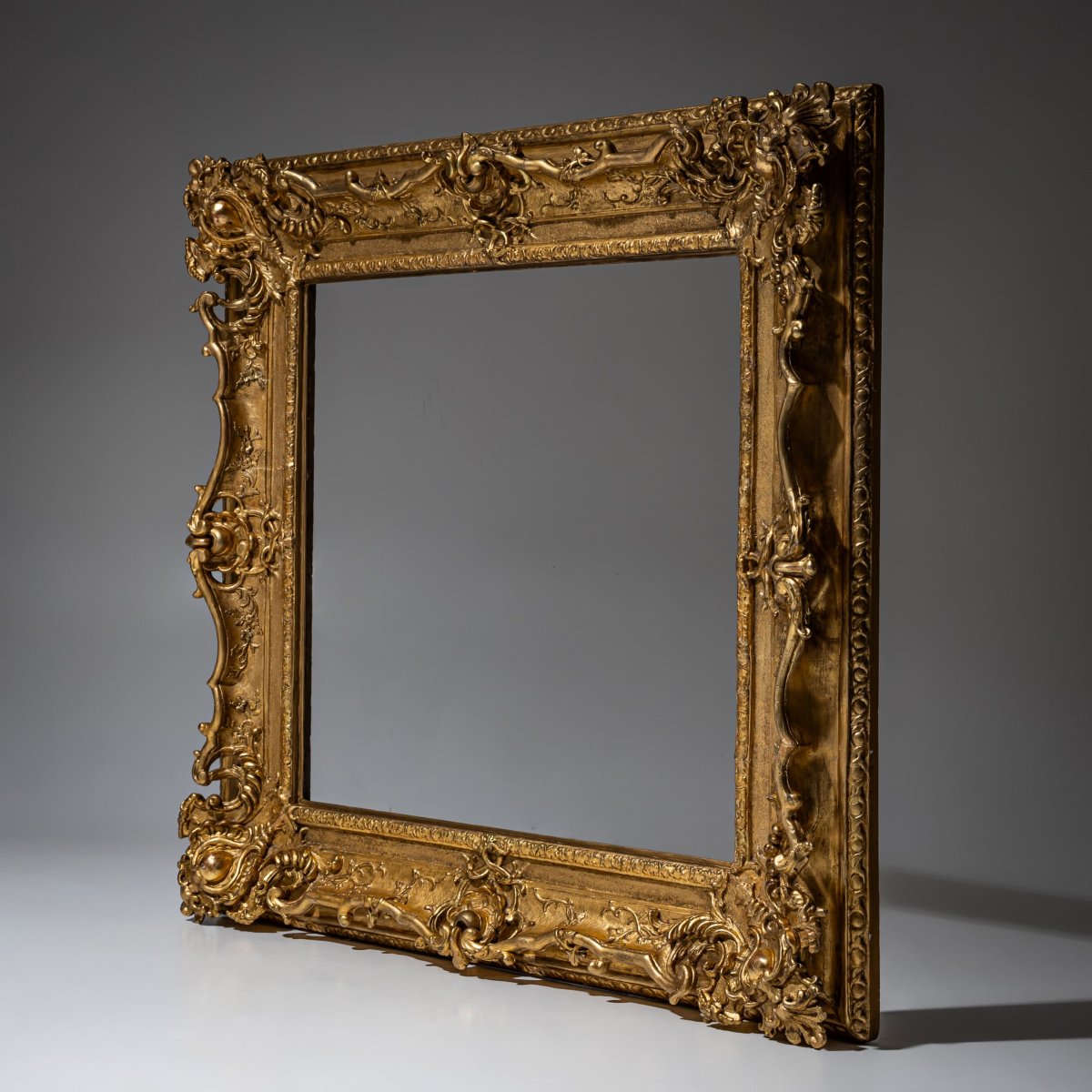 Gilt Louis XV Stucco Frame, France, 18th Century-photo-8