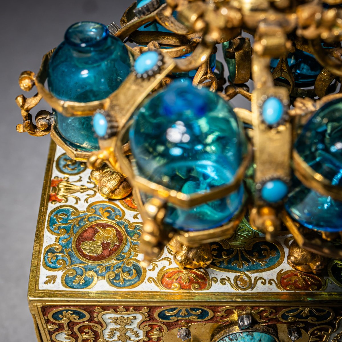 Sedan Chair With Perfume Bottles, Goldsmith Work In The Style Of Johann Melchior-photo-2