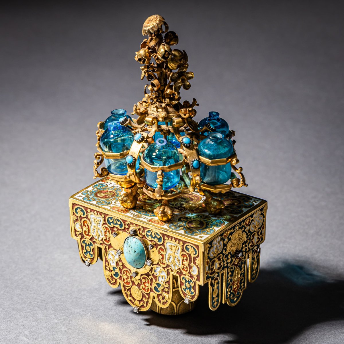 Sedan Chair With Perfume Bottles, Goldsmith Work In The Style Of Johann Melchior-photo-2