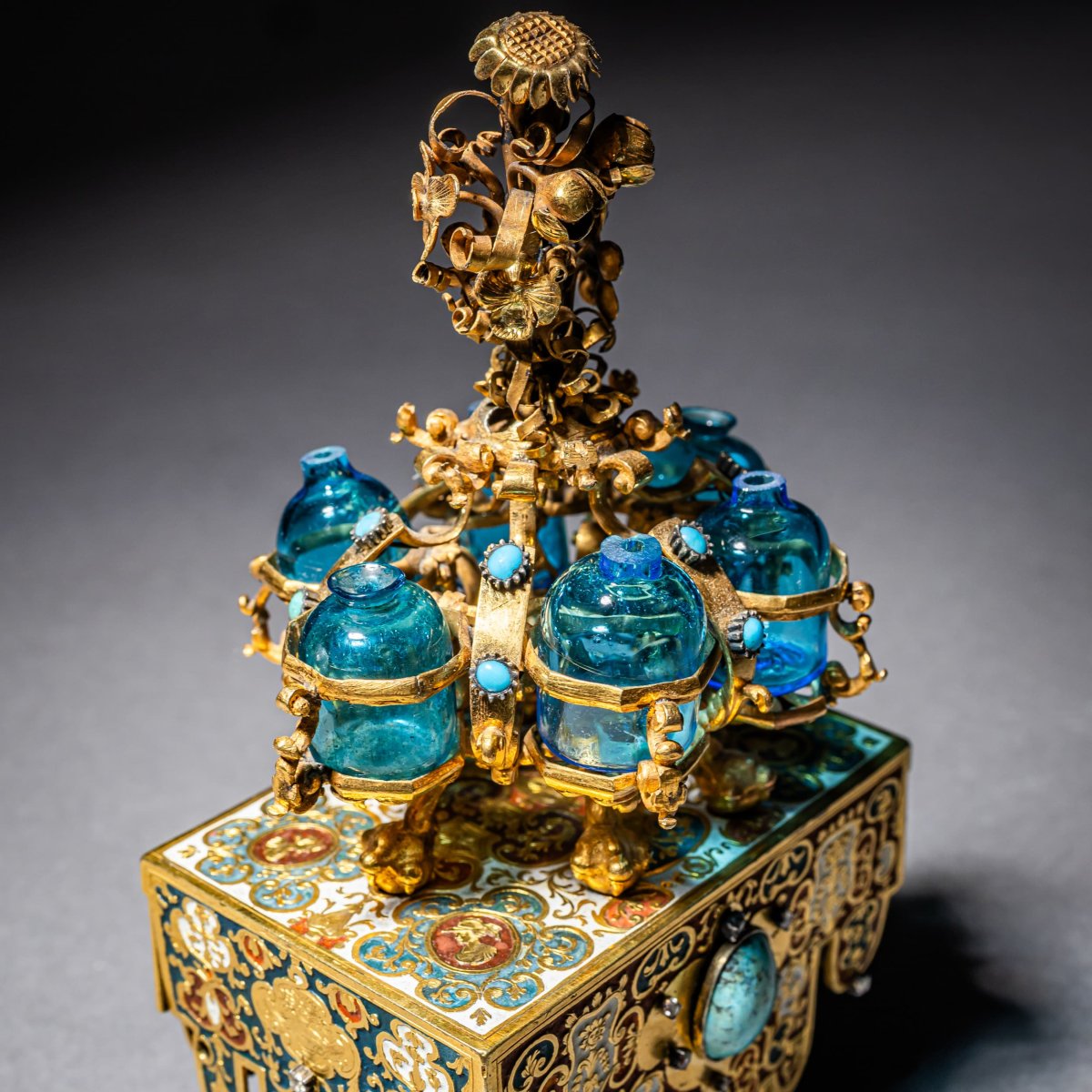 Sedan Chair With Perfume Bottles, Goldsmith Work In The Style Of Johann Melchior-photo-7