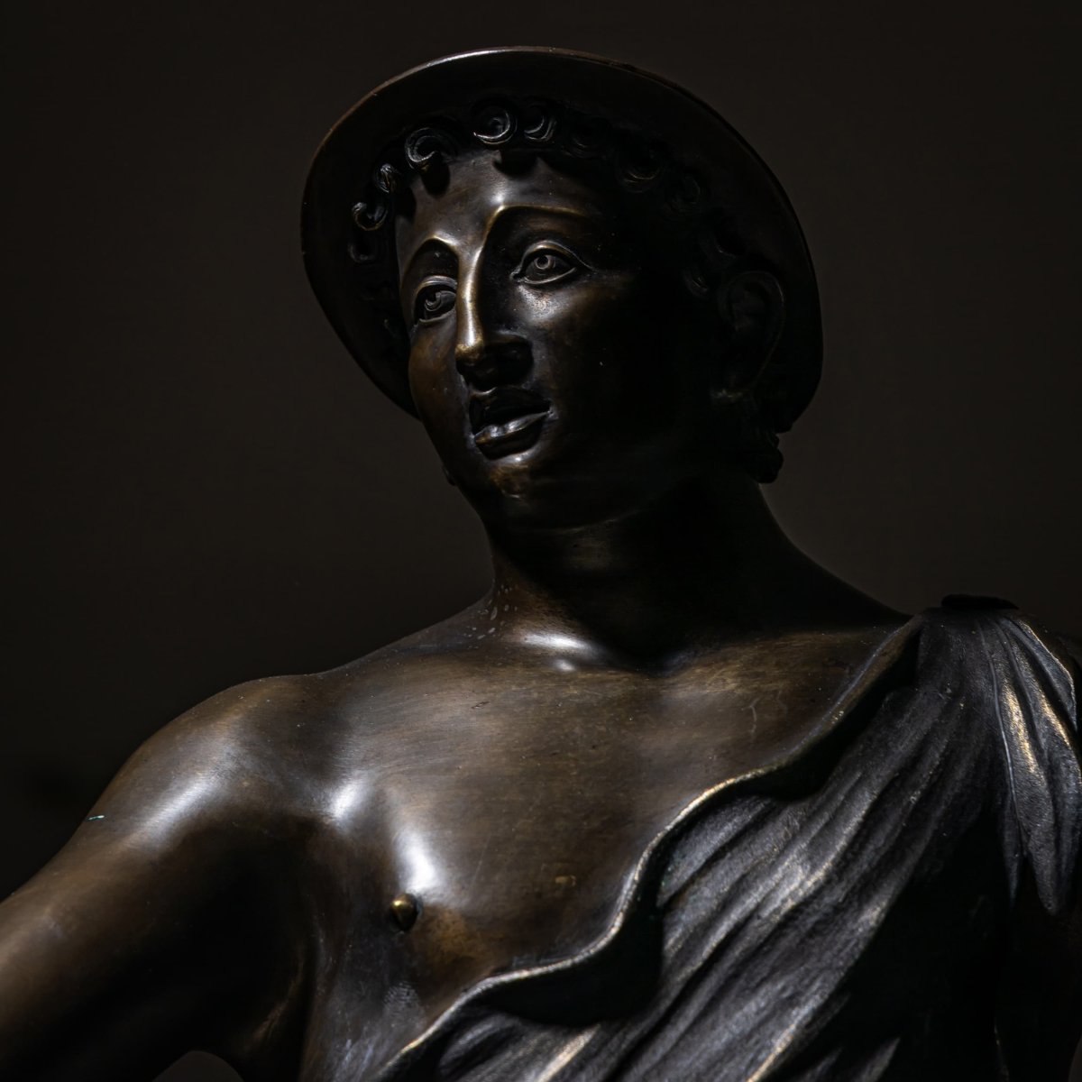 Hermès en bronze, sig. Sabatino, Italie, 1882-photo-3