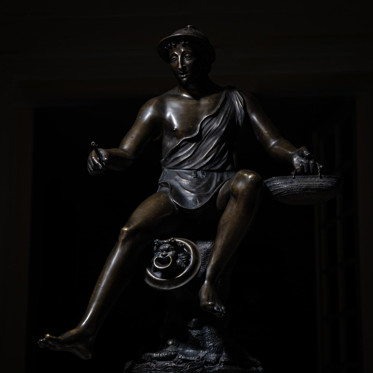 Hermès en bronze, sig. Sabatino, Italie, 1882-photo-2