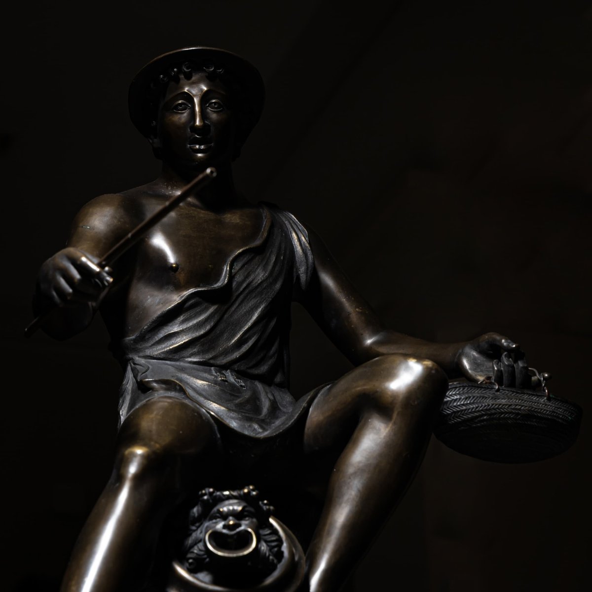 Hermès en bronze, sig. Sabatino, Italie, 1882-photo-3