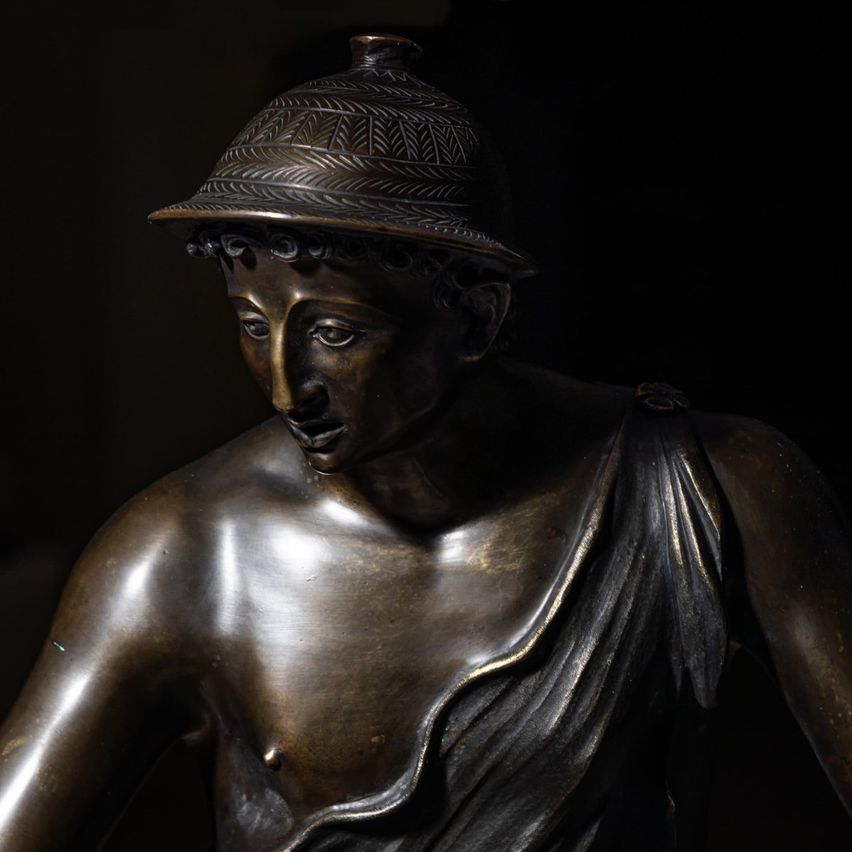 Hermès en bronze, sig. Sabatino, Italie, 1882-photo-5