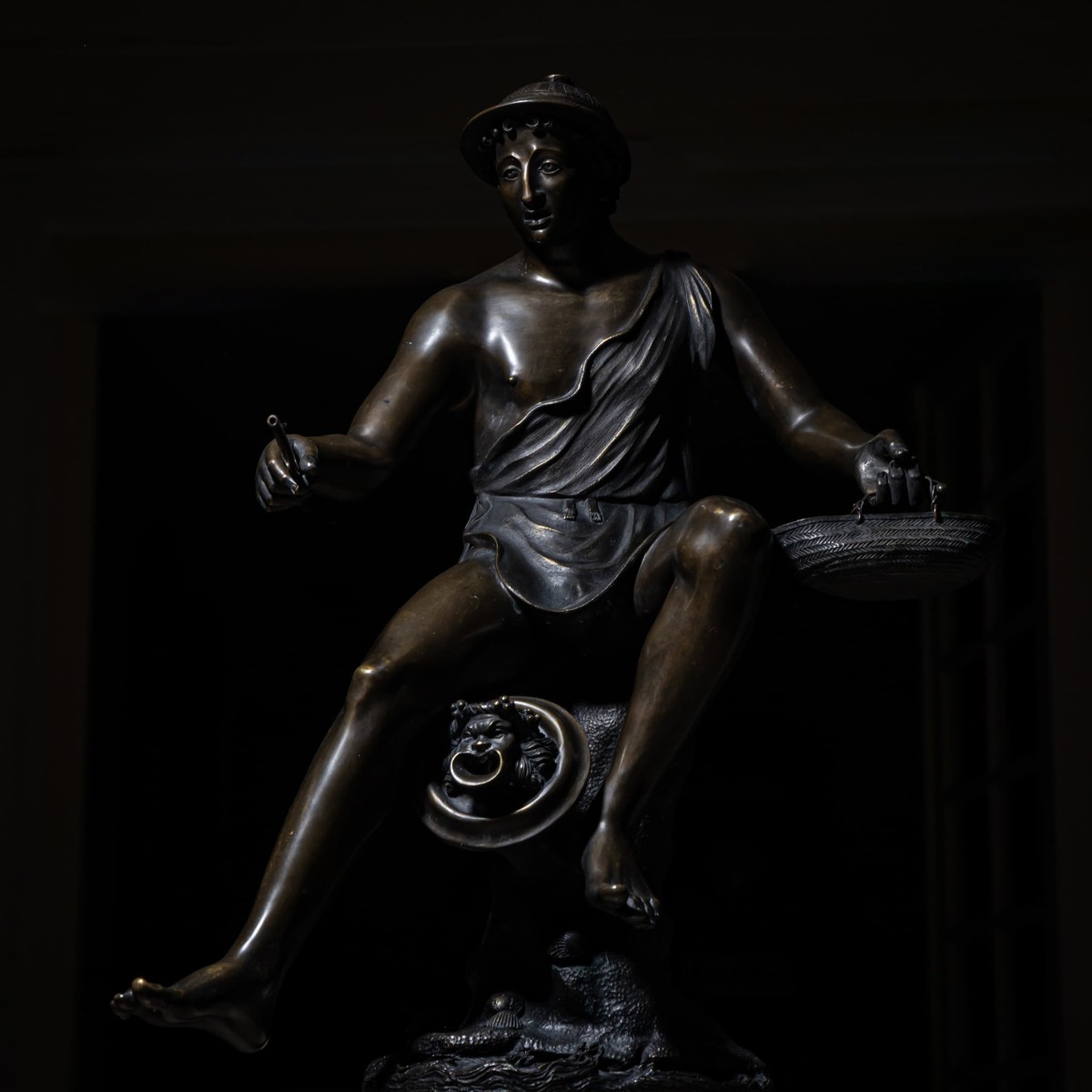 Hermès en bronze, sig. Sabatino, Italie, 1882