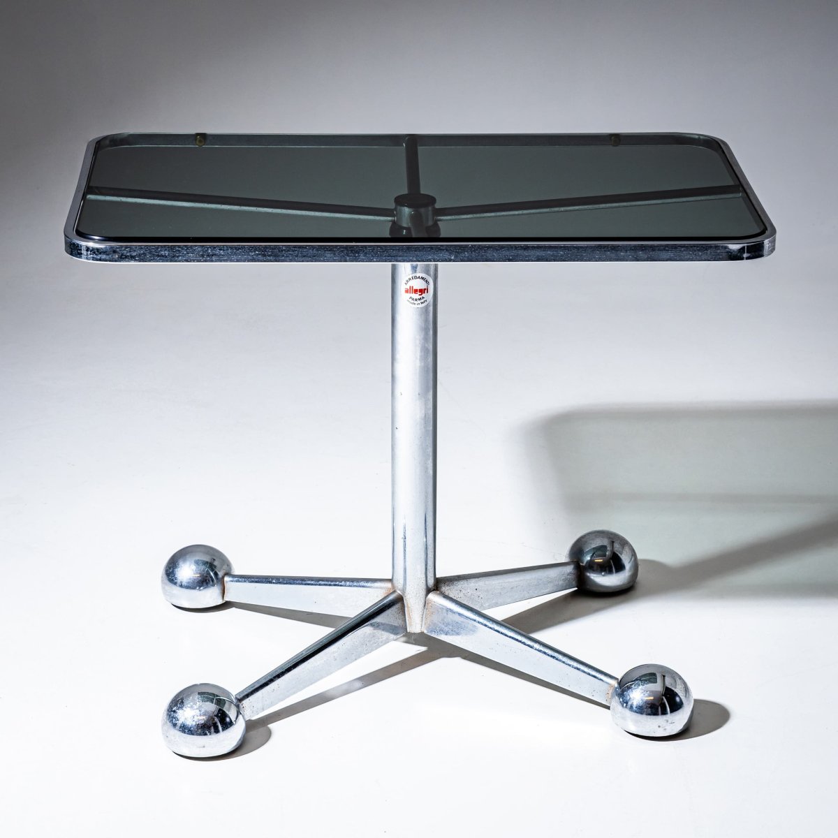 Glass Table By Allegri Parma, Italy, 1960s-photo-1