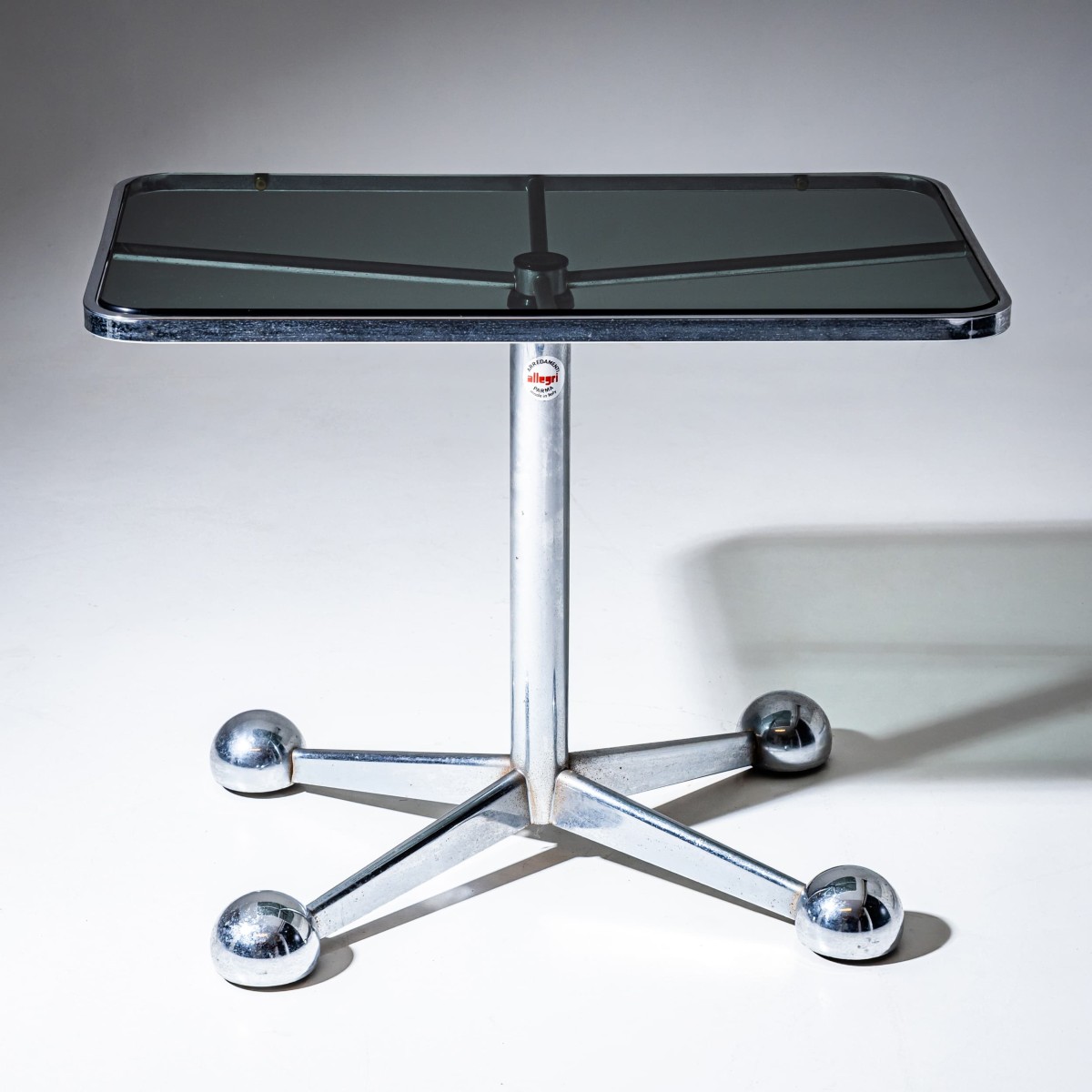 Glass Table By Allegri Parma, Italy, 1960s